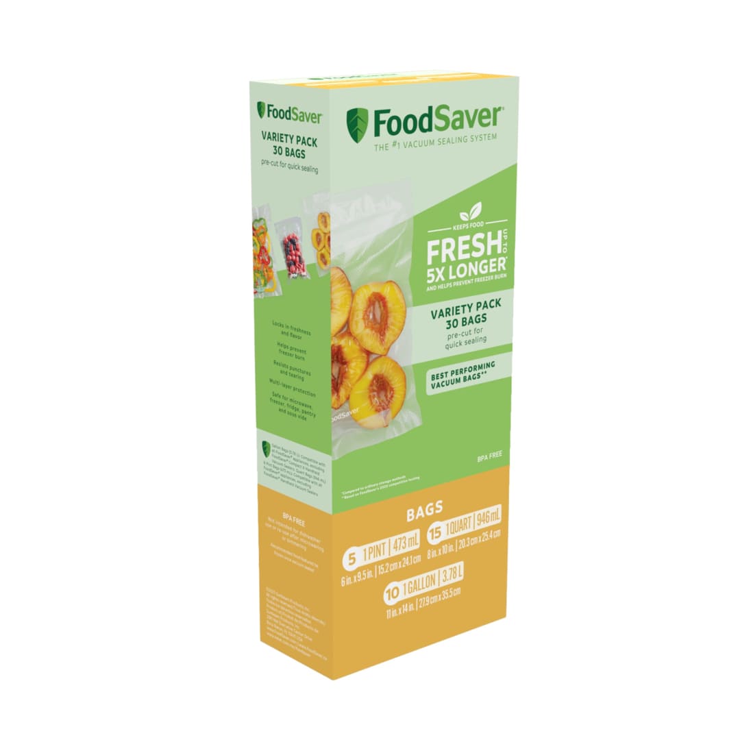 FoodSaver® Pint, Quart, Gallon Vacuum Seal Bags, Variety Pack, 30 Count