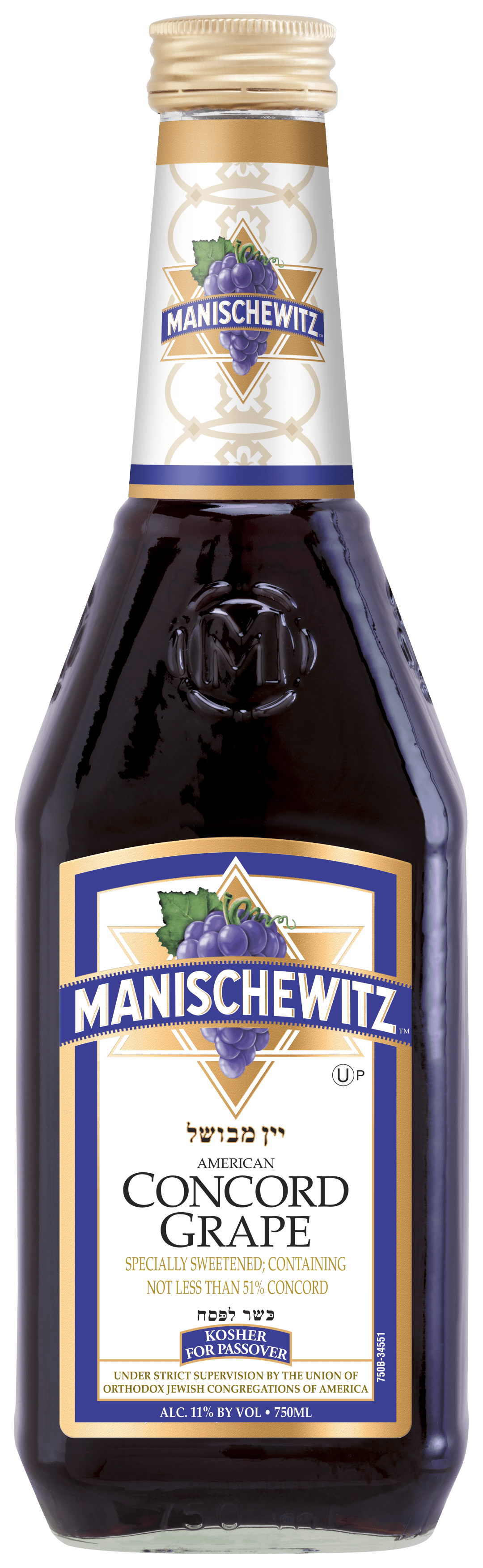 Manischewitz Concord Grape Fruit Wine 750ml