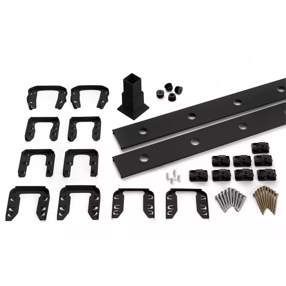 8-ft Transcend Accessory Infill Kit for Round Aluminum Balusters-Stair-Charcoal Black