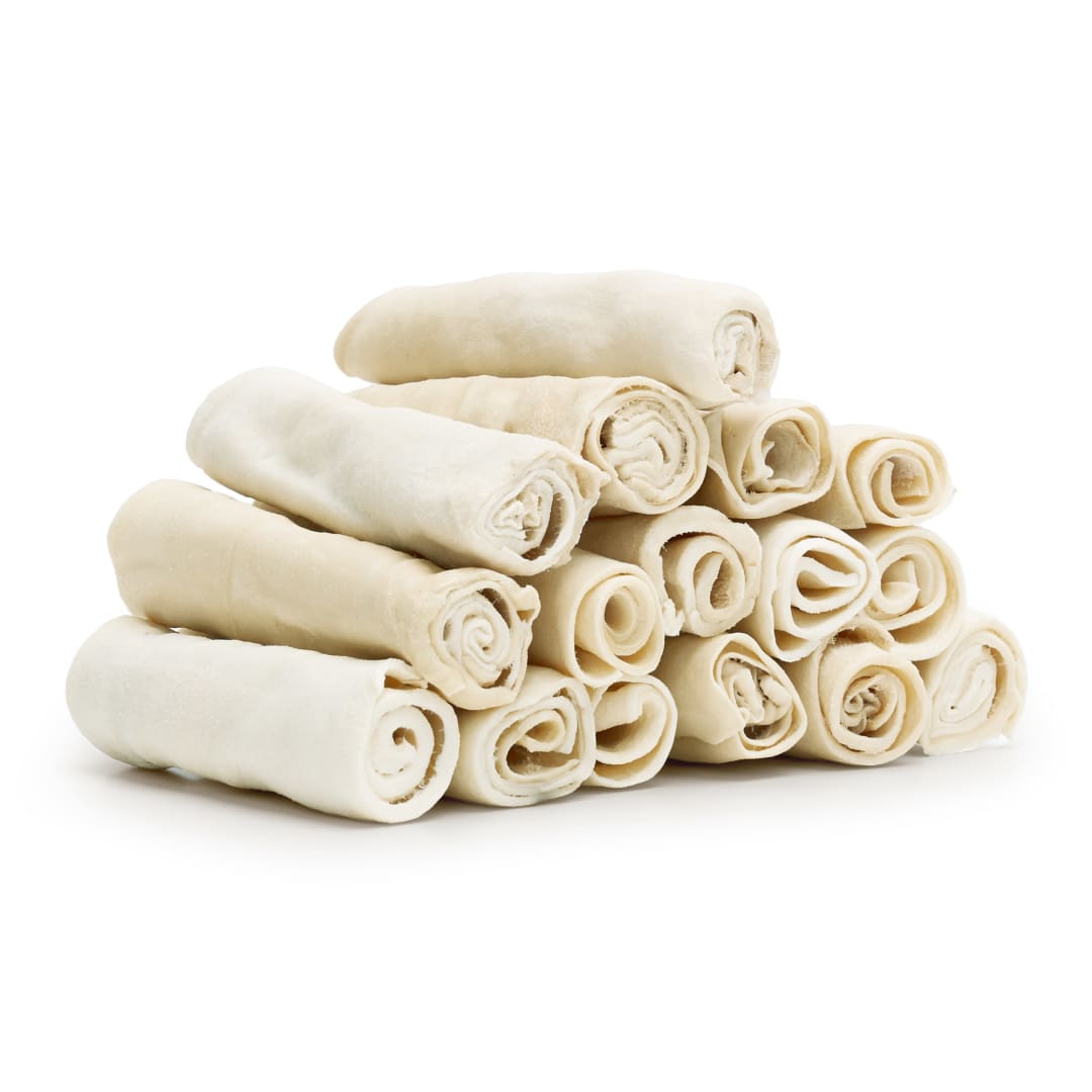 Treatly American Sourced Beefhide Rolls Natural, Small, 16 Pack