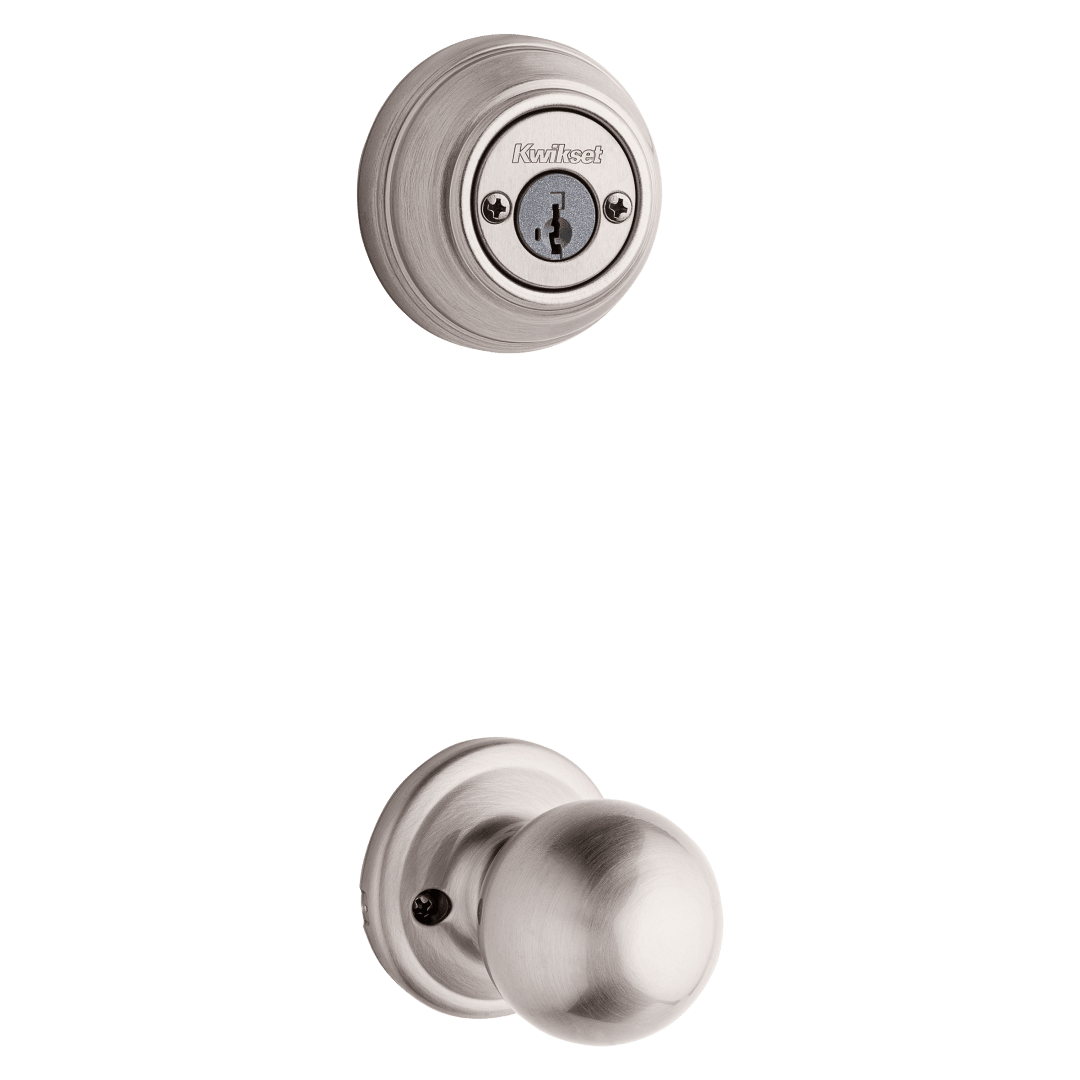 966 Double Cylinder Interior Pack w/Circa Knob featuring SmartKey Security™ for Signature Series Handlesets in Satin Nickel
