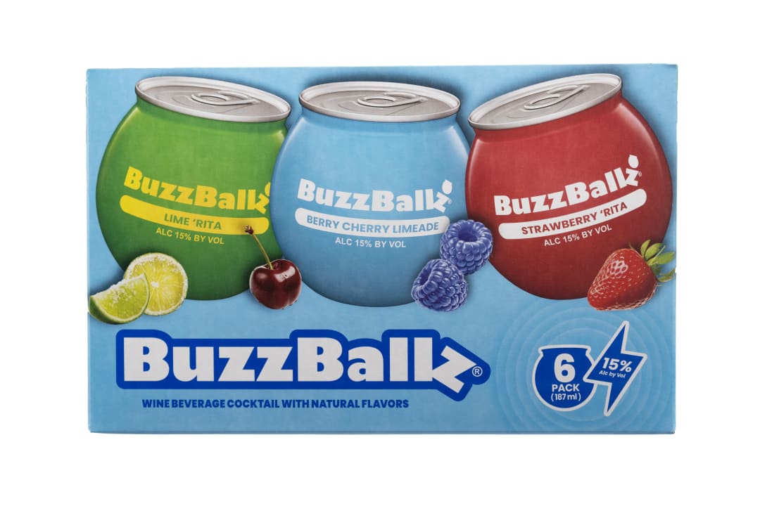 BuzzBallz Variety Pack Wine Based Cocktails 6 Pack 187ml Shot Cups 30 Proof