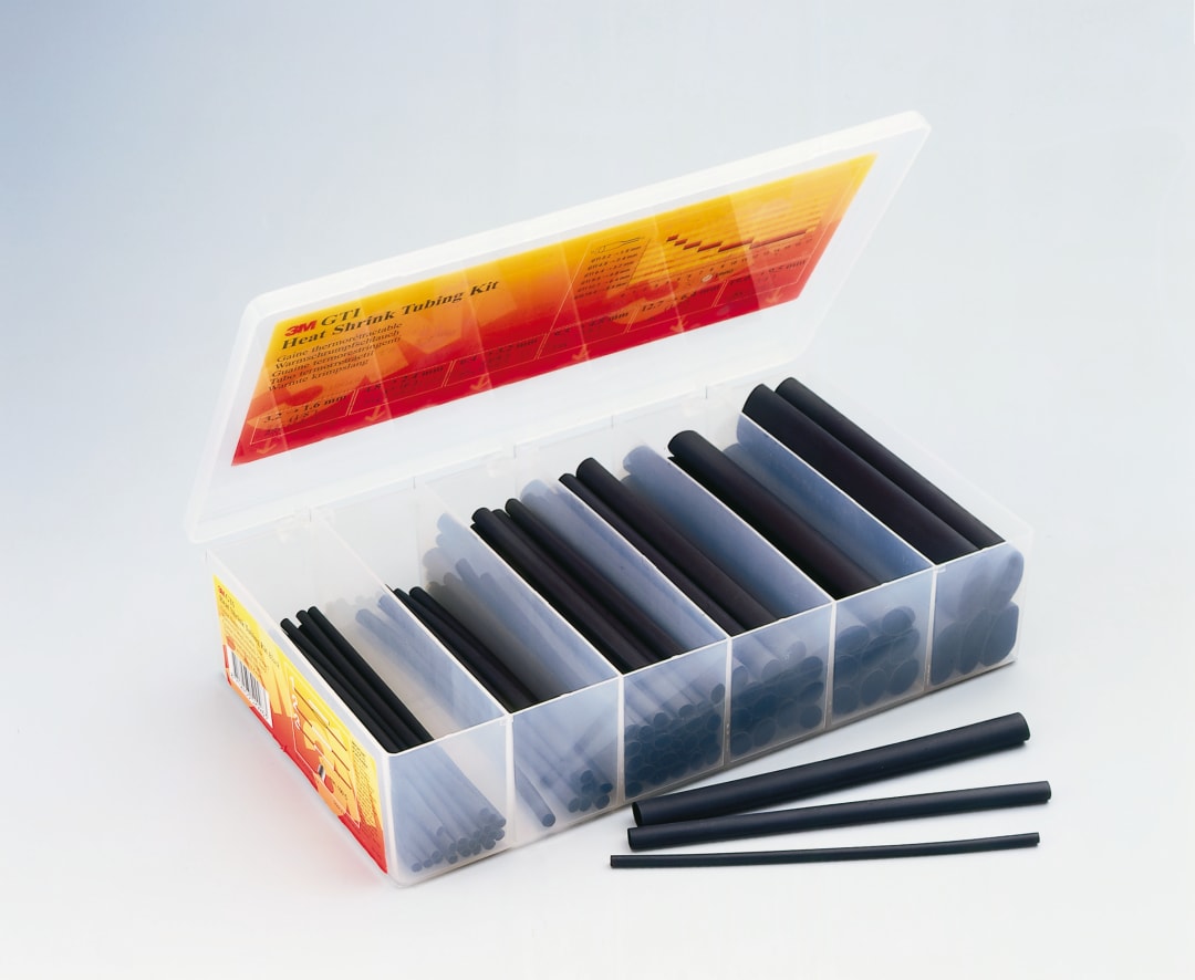 3M™ GTI Warmschrumpfschlauch-Montagebox, Schwarz, 1,6 - 19 mm, 150 mm