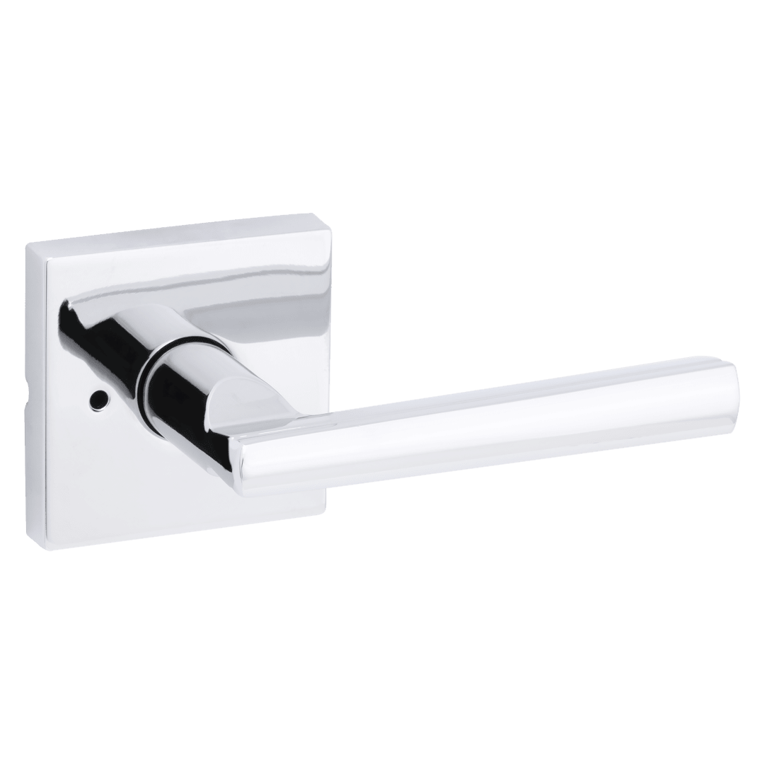 Montreal Bed/Bath Lever w/ Square Rose in Polished Chrome