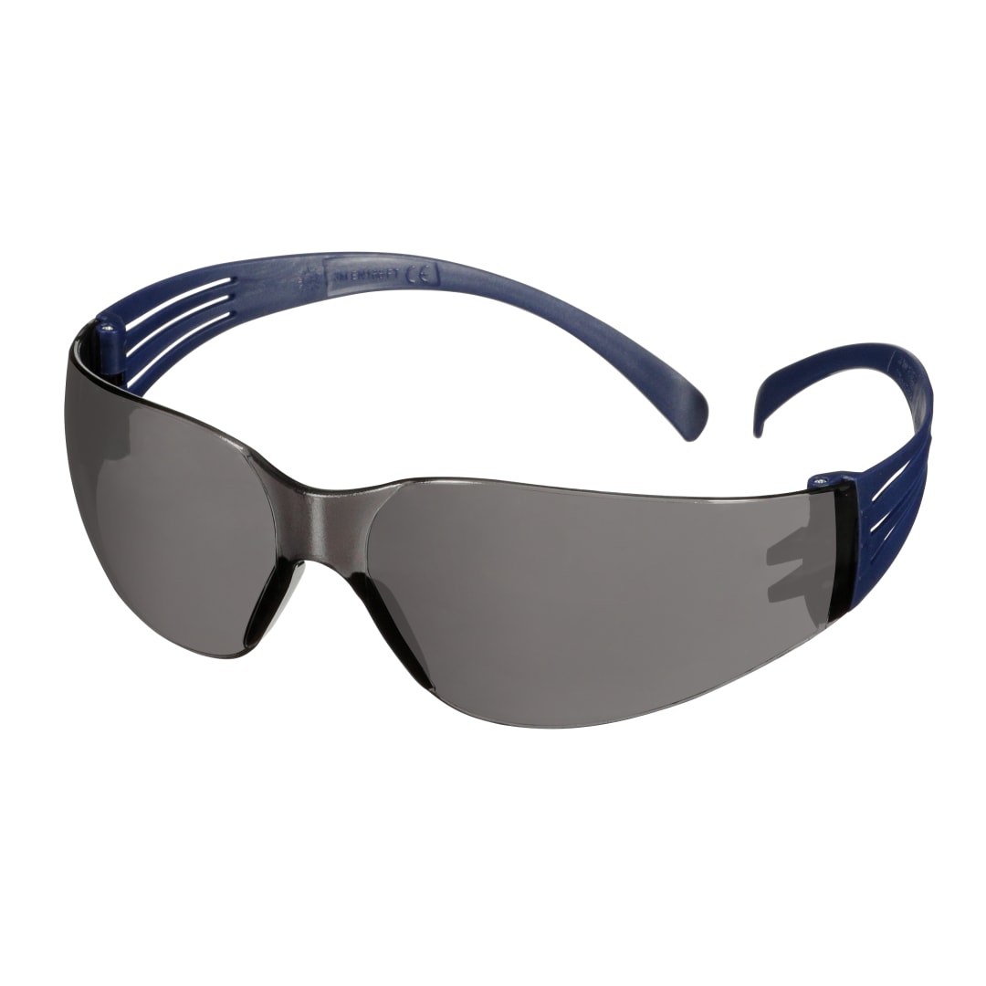 3M™ SecureFit™ 100 İş Güvenliği Gözlükleri, Mavi çerçeve, Çizilmeye Dayanıklı / Buğu Önleyici, Gri lens, SF102AF-BLU-EU, 20/Kutu