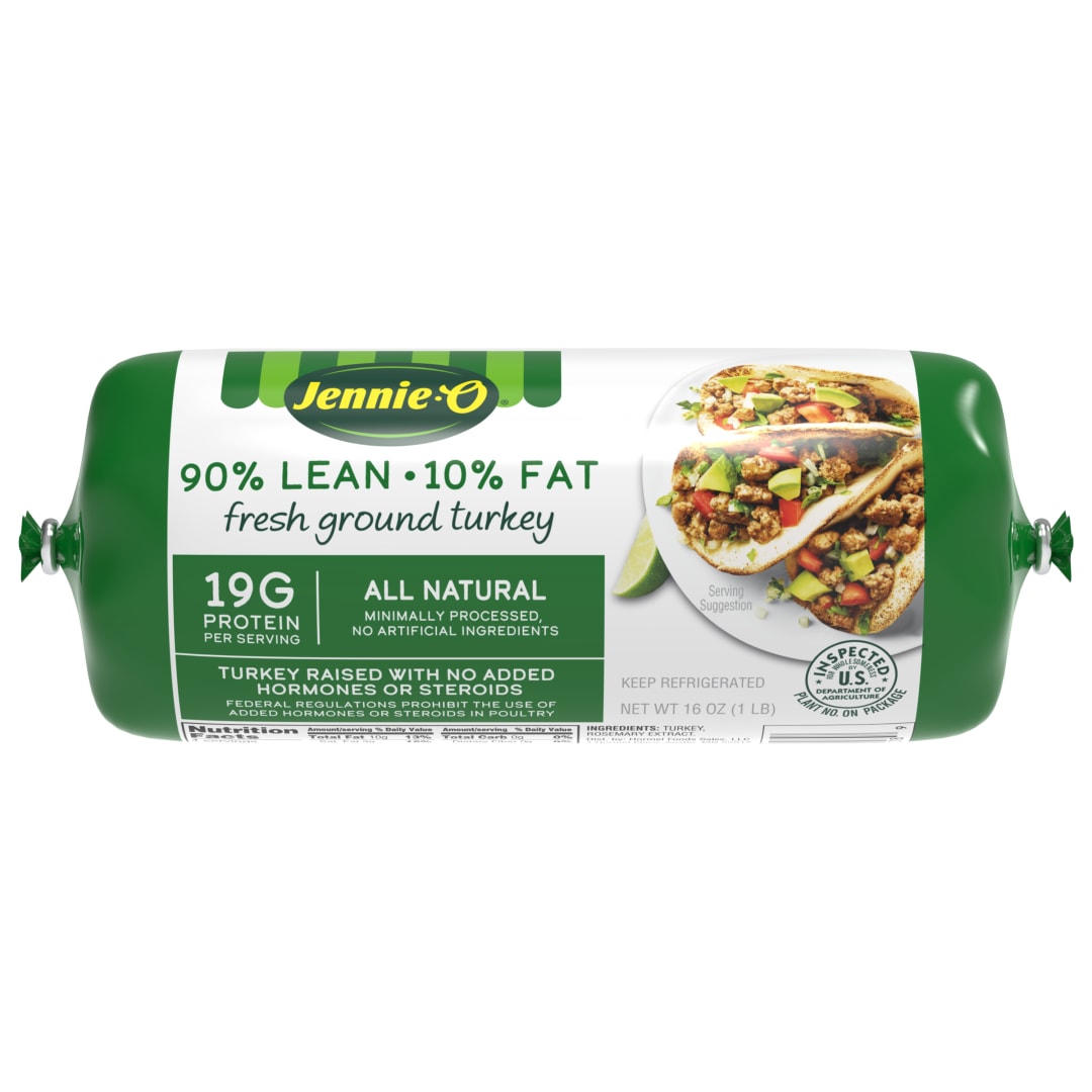 JENNIE-O Ground Turkey 90% Lean / 10% Fat - 1 lb. chub