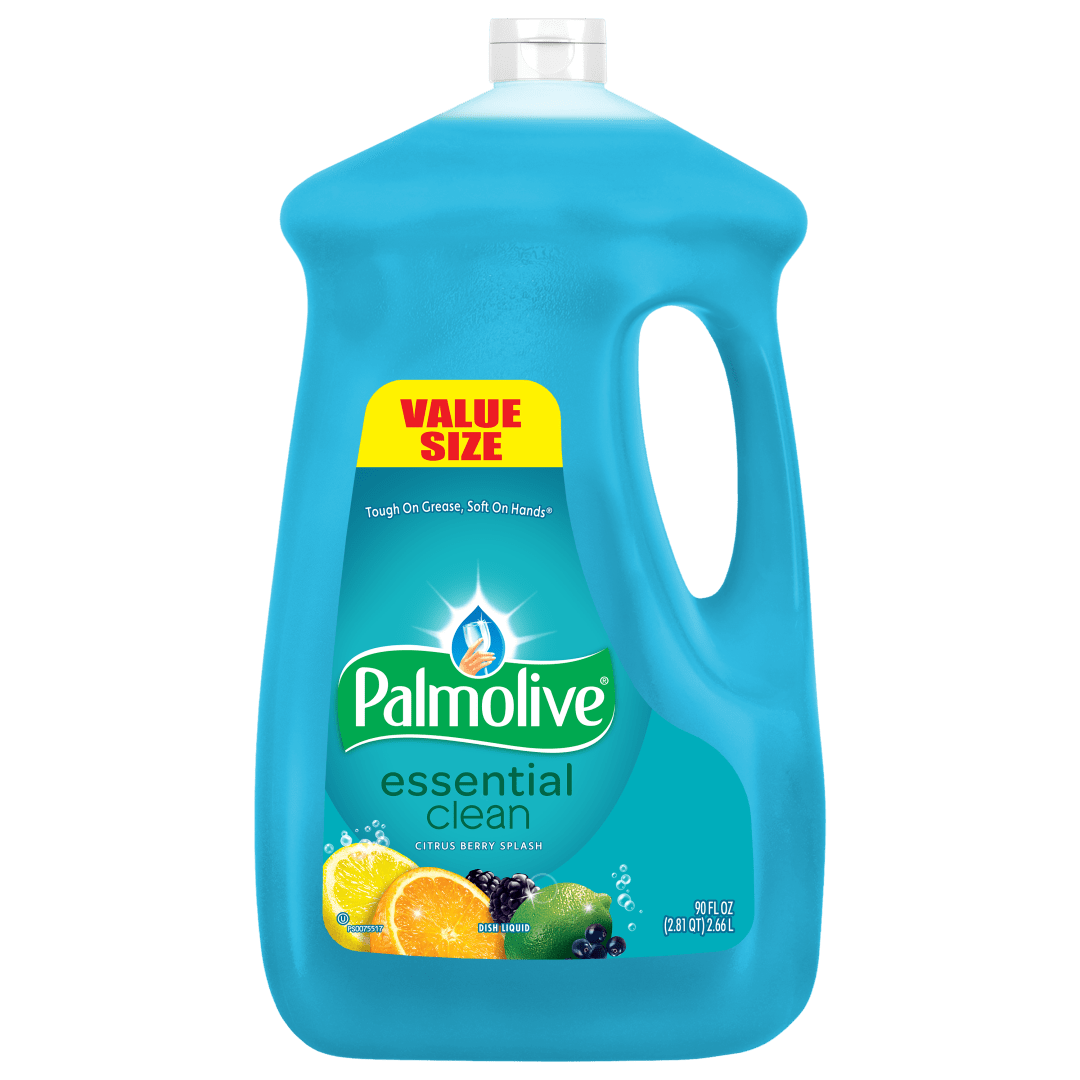 Palmolive Essential Clean Liquid Dish Soap, Berry Splash Scented Dish Detergent, 90 fl oz Bottle