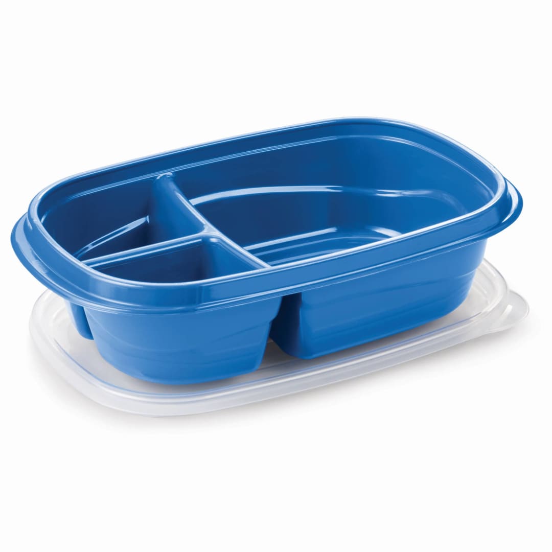 Rubbermaid® TakeAlongs® Divided Base Containers (Blue, 8)