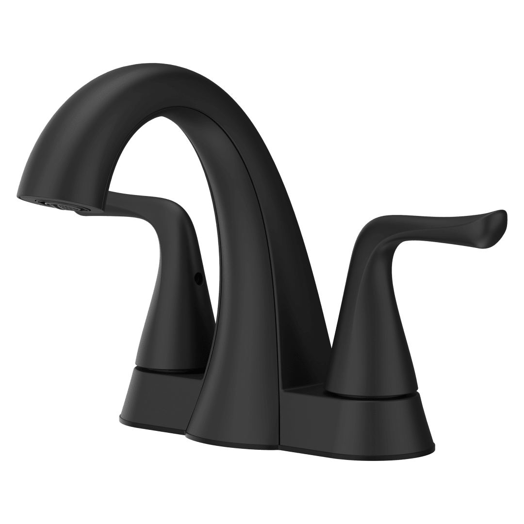 Willa 2-Handle 4" Centerset Bathroom Faucet in Spot Defense Matte Black