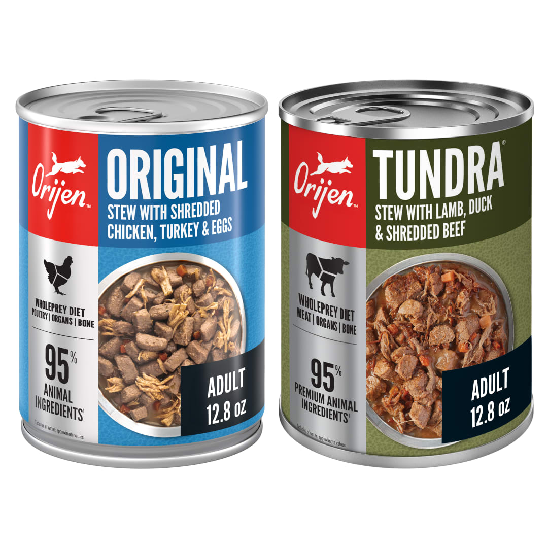 ORIJEN Real Meat Shreds Wet Dog Food Variety Pack: Tundra + Original Recipes