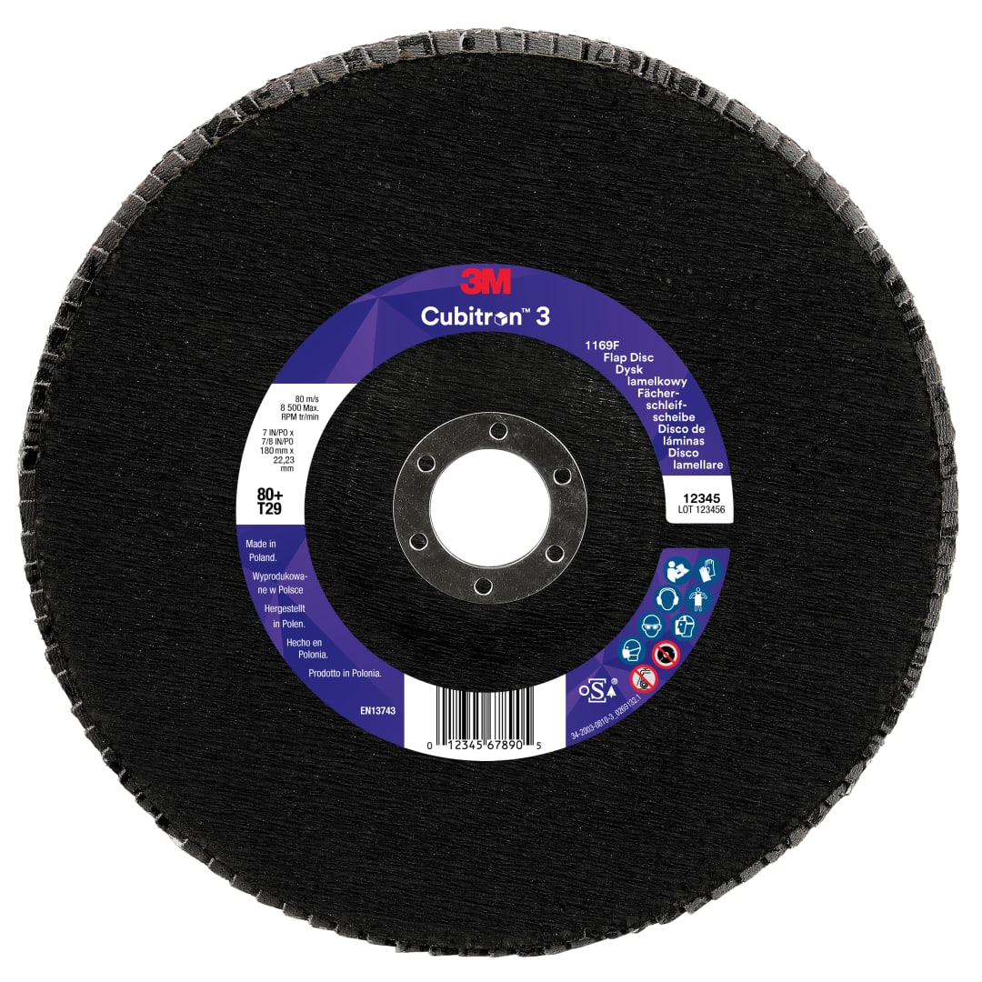3M™ Cubitron™ 3 Flap Disc 1169F