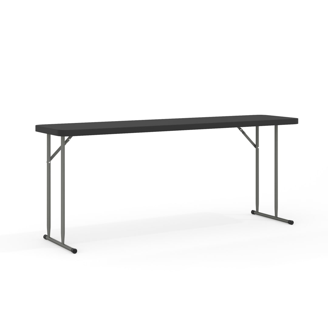 Kathryn 6-Foot Black Plastic Folding Training Table