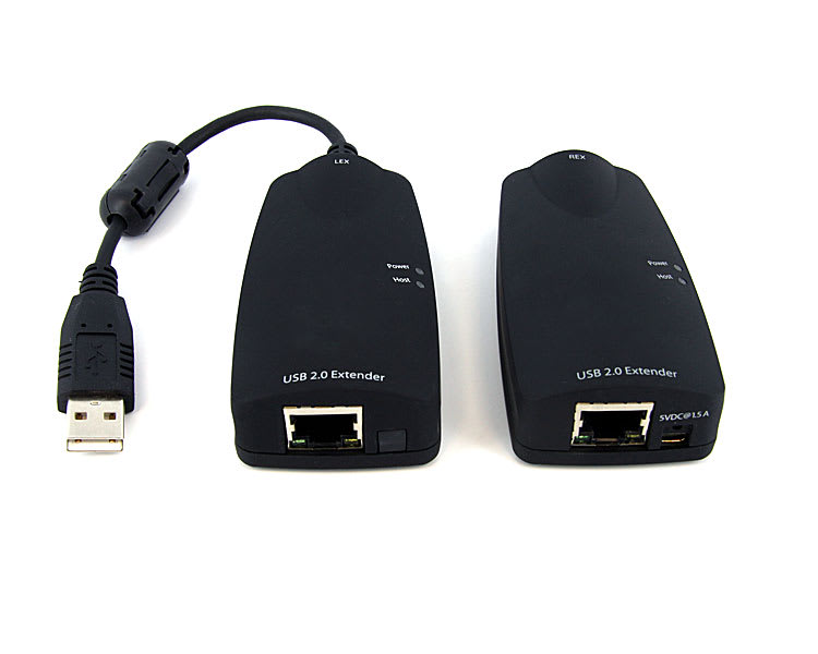 1 Port USB 2.0 Extender over Cat5 or Cat6 - Up to 330 ft (100m)