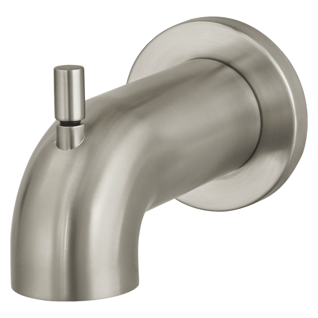 Quick Connect Tub Spout with Diverter in PVD Brushed Nickel