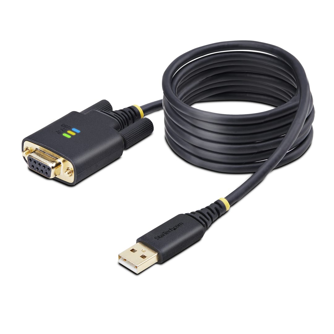 USB to RS232 FTDI null modem cable 6ft COM retention