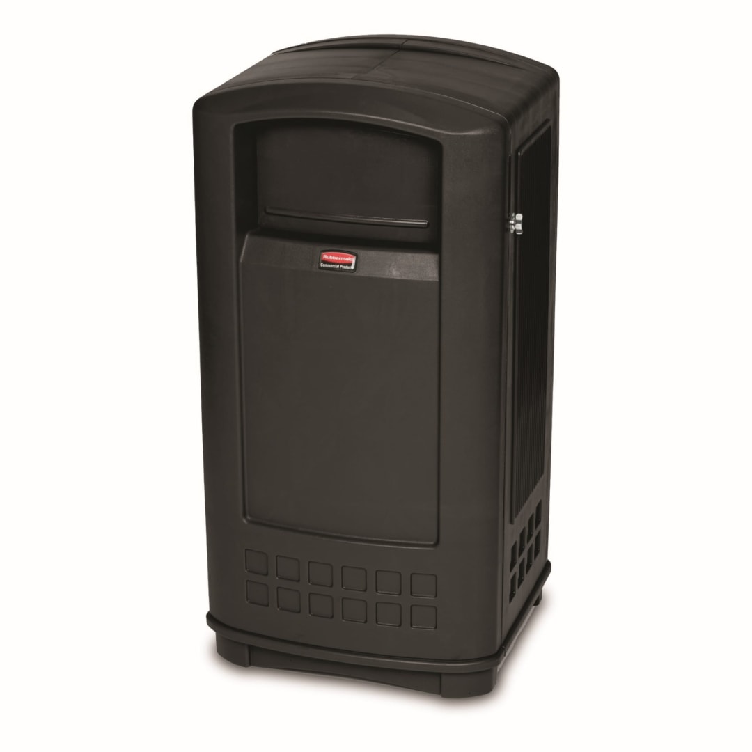 Plaza® Jr. Container, 35 Gal, Black