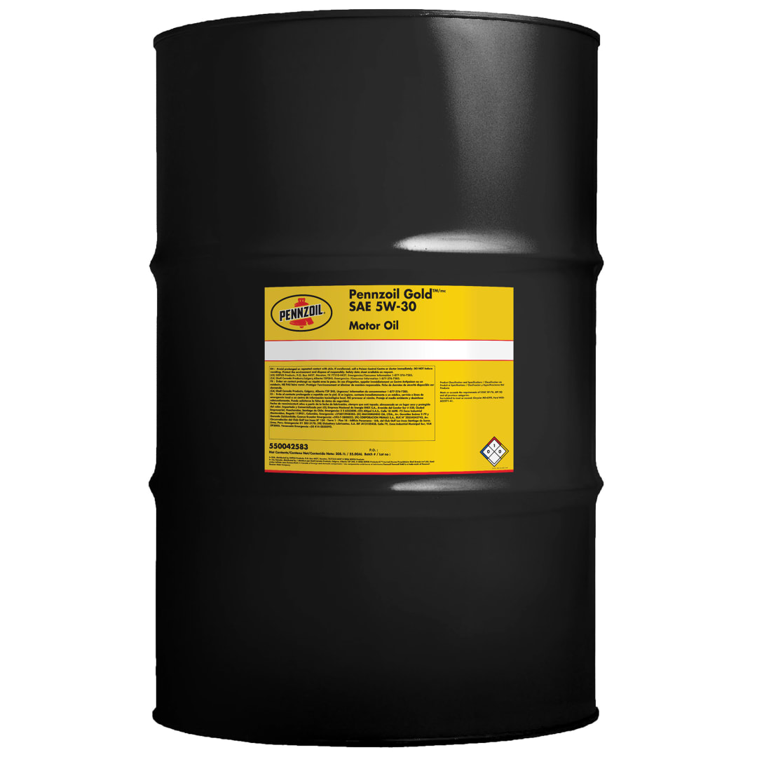Pennzoil Gold 5W-30 Motor Oil, 55 Gallon Drum