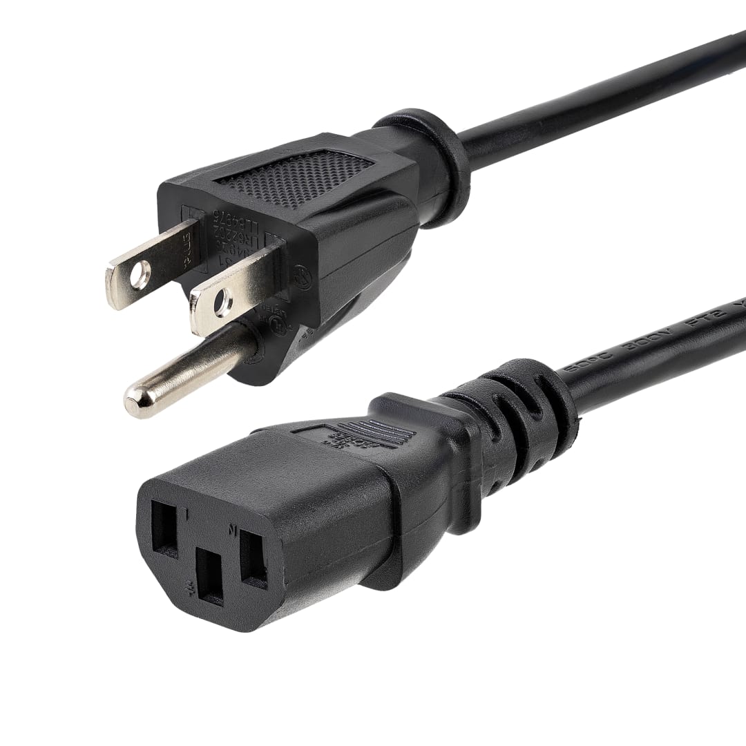 6 ft Standard Computer Power Cord - NEMA5-15P to C13 - 10 pa