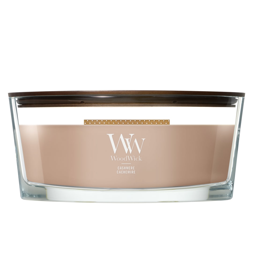 WoodWick Vela perfumada | Vela elíptica | Cashmere | Regalos perfectos para mujeres