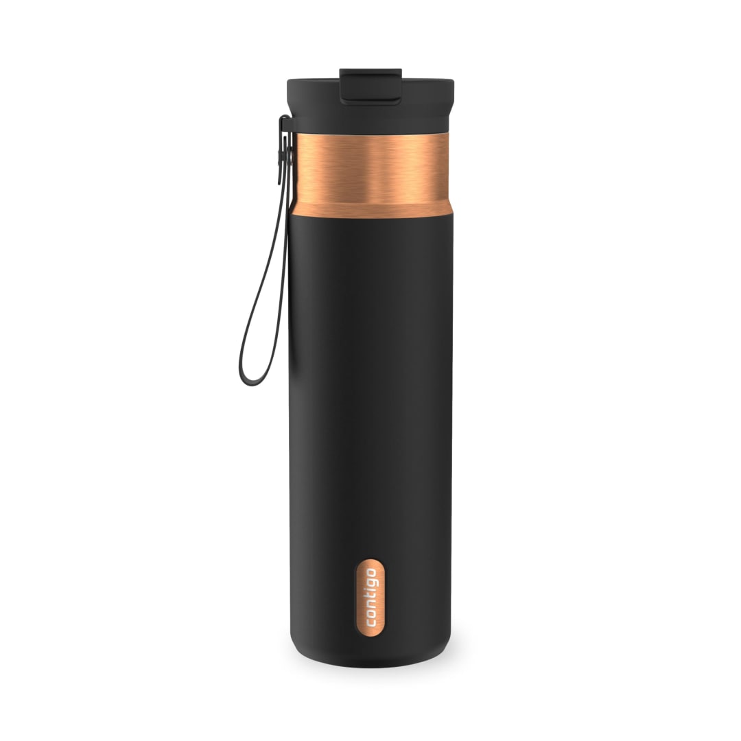 Contigo DualSip 24 oz Leakproof Insulated Water Bottle with Carrying Strap and 2-Way Lid