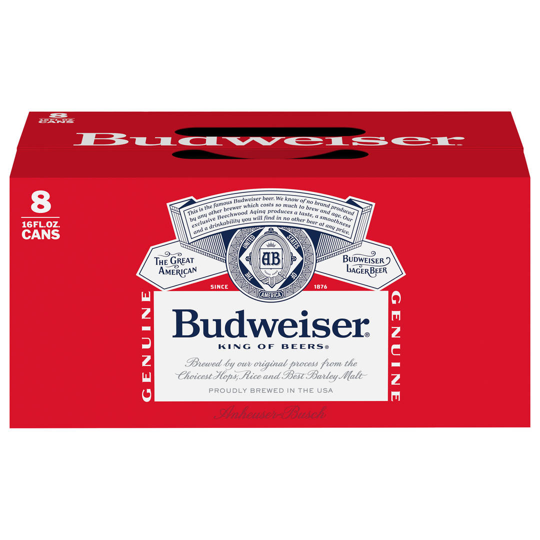 Budweiser Lager Beer 8 - 16 fl oz Cans
