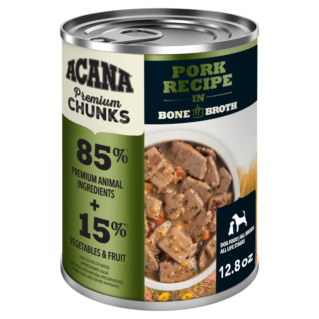 ACANA Premium Chunks in Bone Broth Grain-free Wet Dog Food Pork Recipe