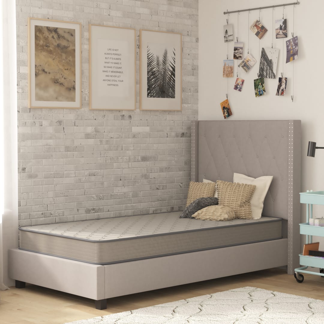 Capri Comfortable Sleep 6 Inch CertiPUR-US Certified Spring Mattress, Twin XL Mattress in a Box