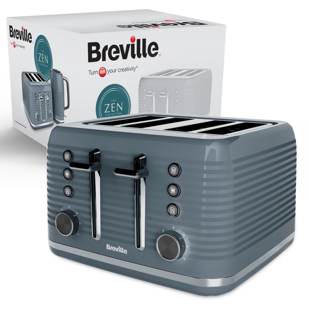 BREVILLE 4S PLASTIC TOASTER GREY