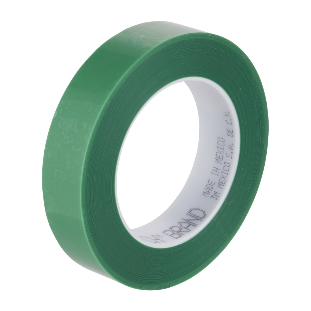 3M™ 851 Hochtemperatur Polyester Klebeband, Grün, 25,4 mm x 66 m, 101,6 µm