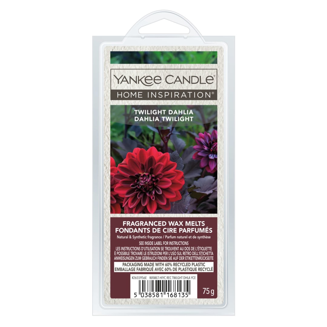Yankee Candle Home Inspiration Scented Wax Melts | Twilight Dahlia | Up to 4 Hours of Fragrance | Perfect Gifts for Women | 3 Count