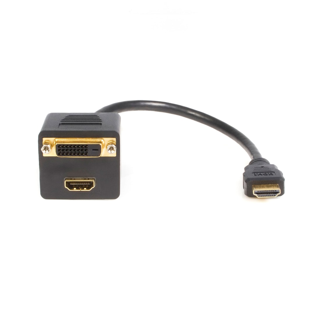 HDMI to HDMI DVI Splitter Cable