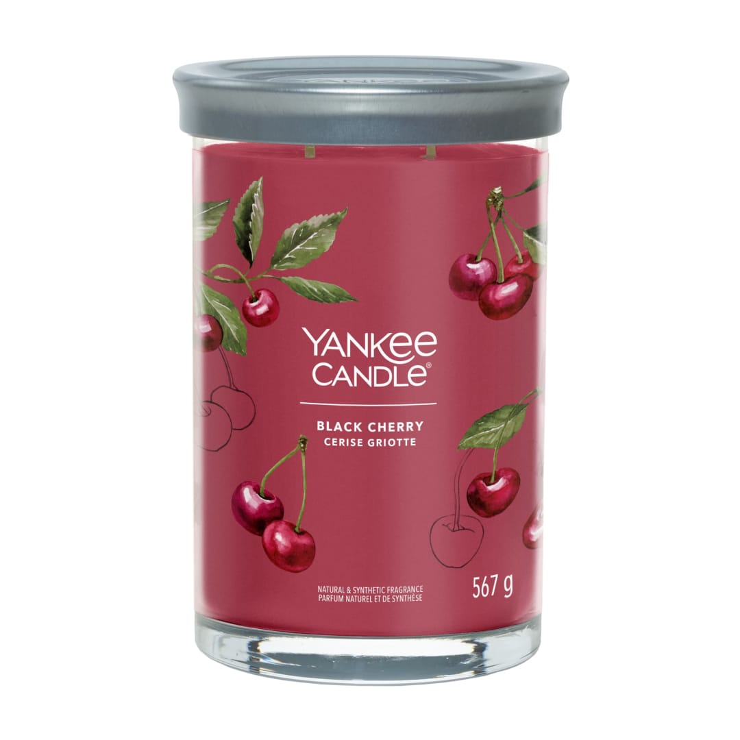 Yankee Candle® Signature Scented Candle | Black Cherry Large Tumbler Candle with Double Wicks | Soy Wax Blend