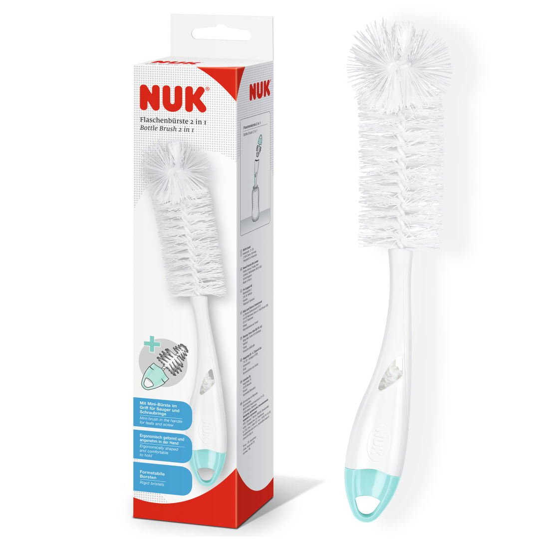 NUK BOTTLE BRUSH 2IN1 CL1 MINT