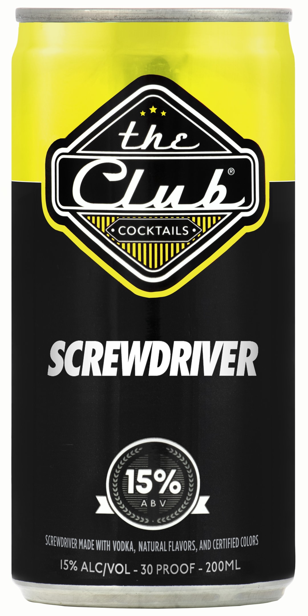 The Club Screwdriver Cocktails 200ml Can 30 Proof