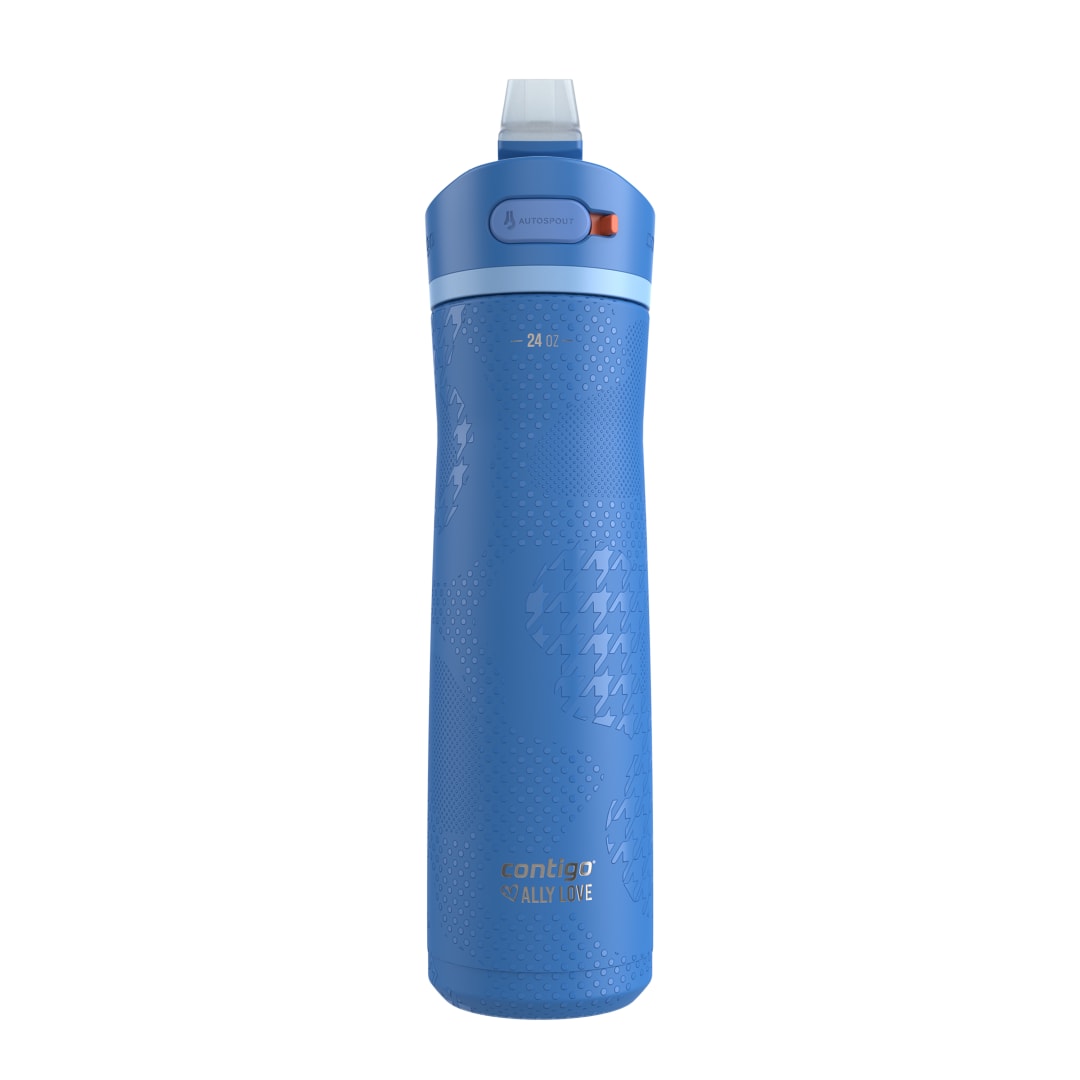 Contigo x Ally Love Ashland Chill 2.0 Stainless Steel Water Bottle with AUTOSPOUT Lid, 24 oz (709 mL), Stellar Jay