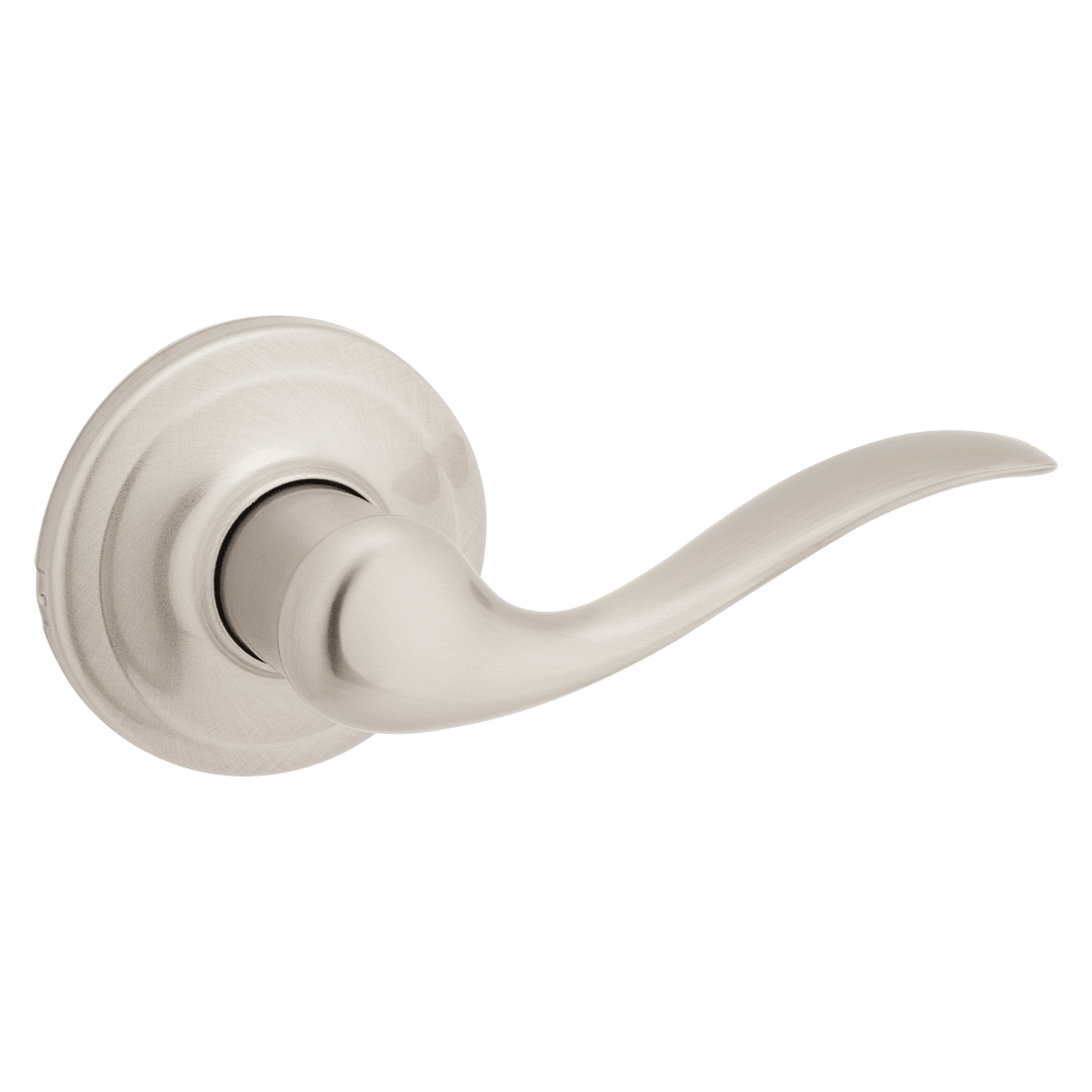 Tustin Round Hall/Closet Lever in Satin Nickel with Microban Protection