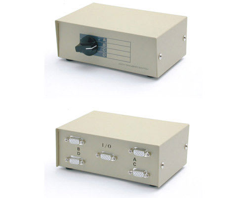 Manual 4-to-1 VGA/SVGA Monitor Switchbox