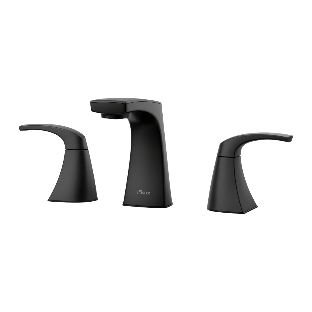 Karci 2-Handle 8" Widespread Bathroom Faucet in Matte Black