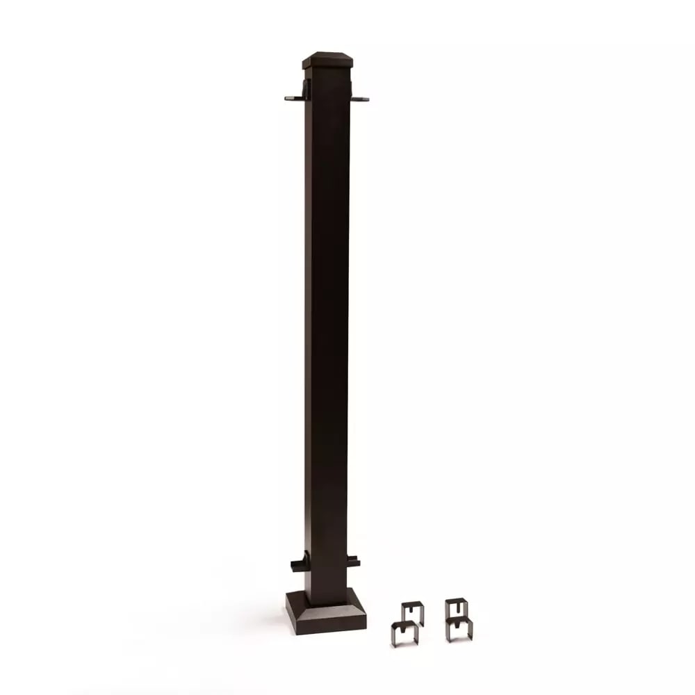 2.5-in x 2.5-in x 37-in Trex® Select™ Aluminum Rail Line Post in Burnished Bronze