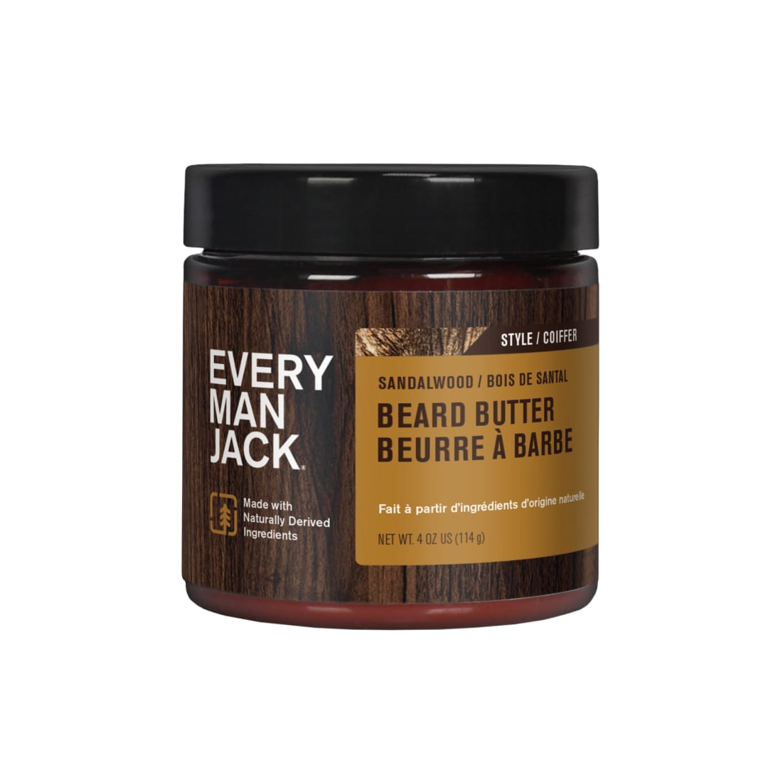 Every Man Jack Sandalwood Hydrating Beard Butter for Men, Naturally Derived, 114g