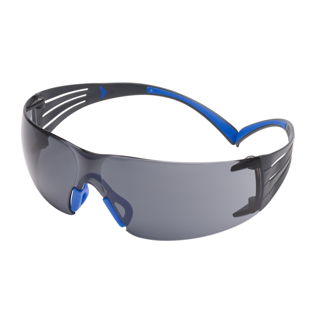 3M™ SecureFit™ 400 İş Güvenliği Gözlükleri, Mavi/Gri çerçeve, Scotchgard™ Buğu Önleyici / Çizilmeye Dayanıklı Kaplama (K ve N), Gri Lens, SF402SGAF-BLU-EU
