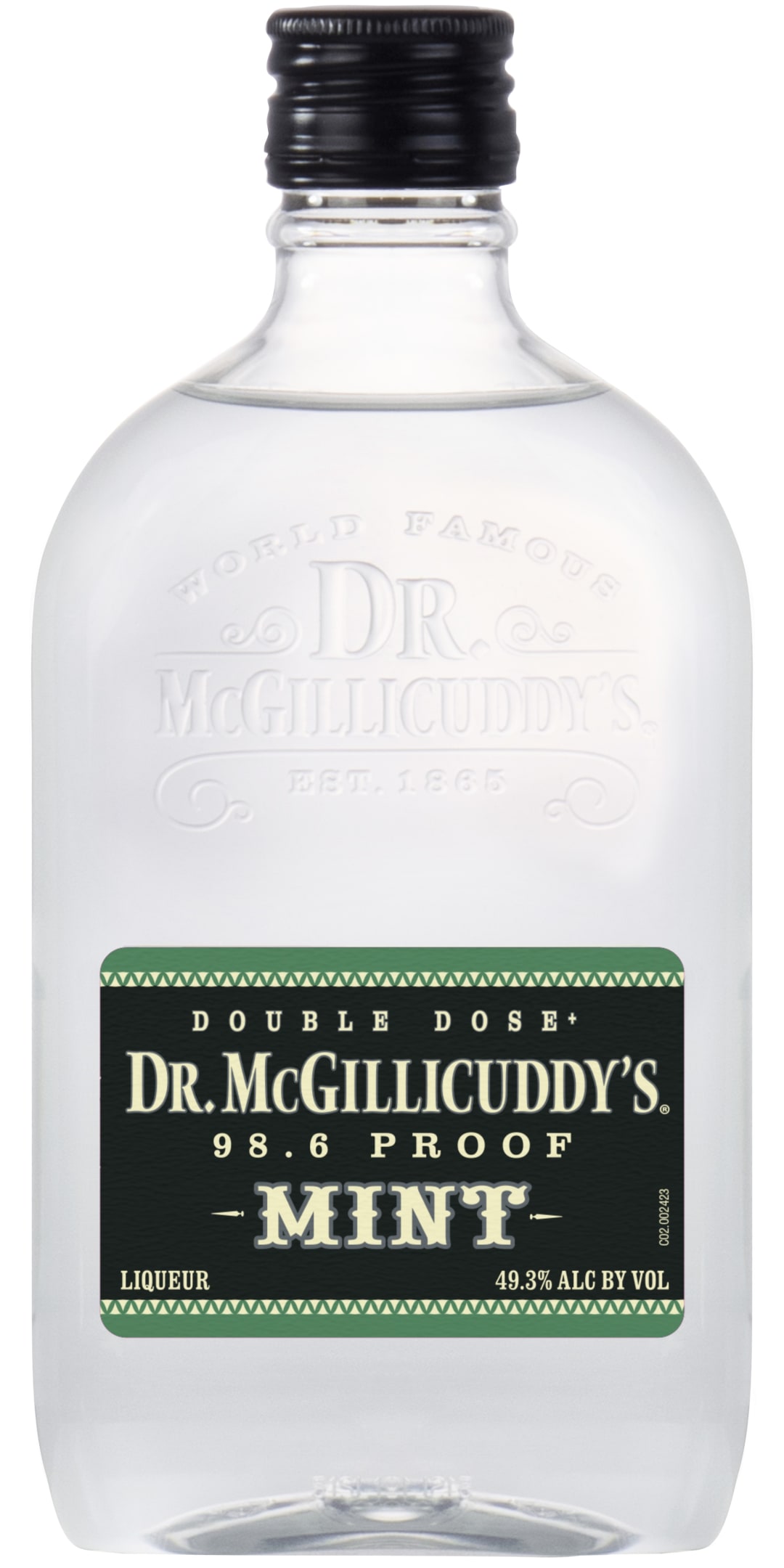 Dr. Mcgillicuddy's Mentholmint Liqueur 375ml Plastic Bottle 98.6 Proof
