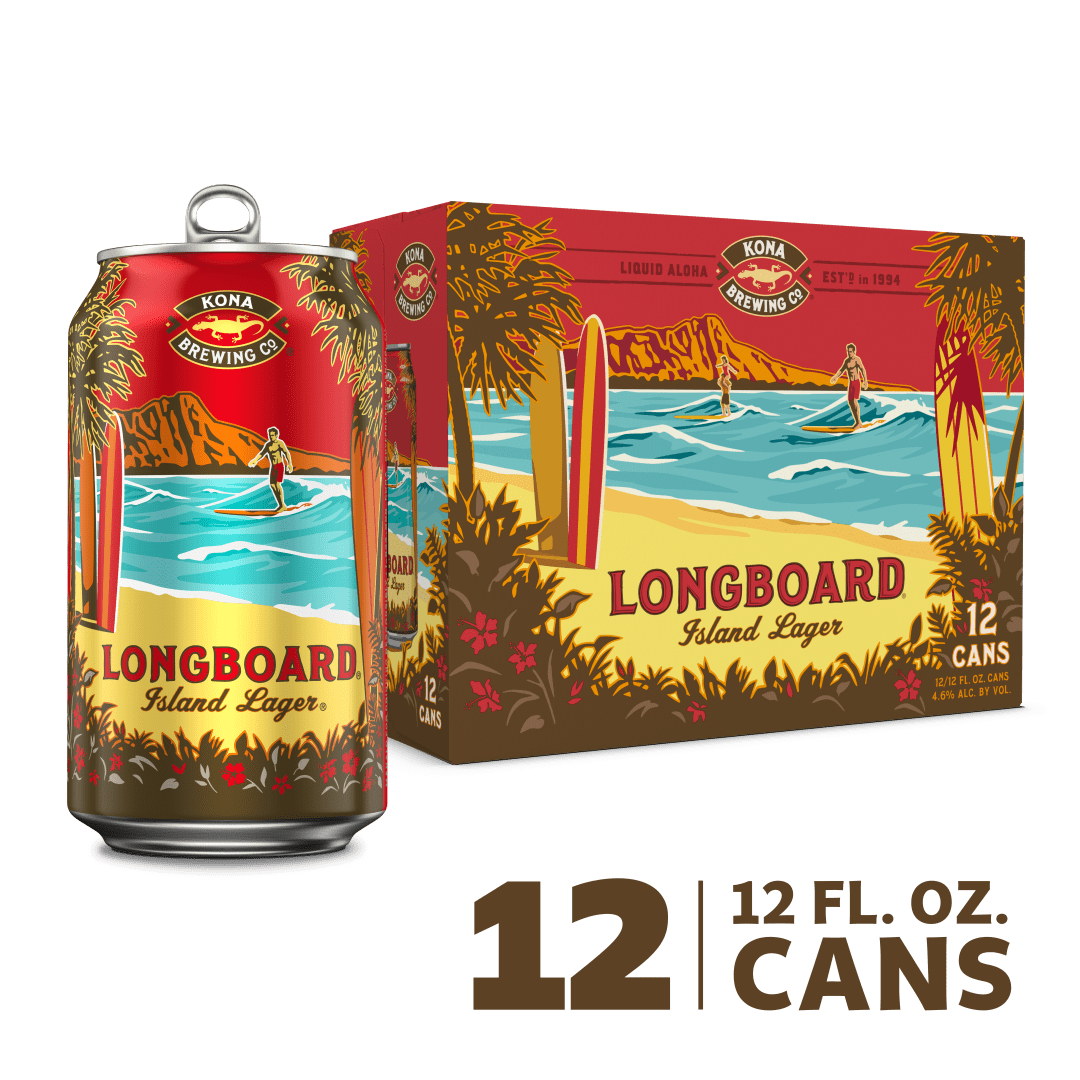 Kona Longboard Island Lager Beer 12 - 12 fl oz Cans
