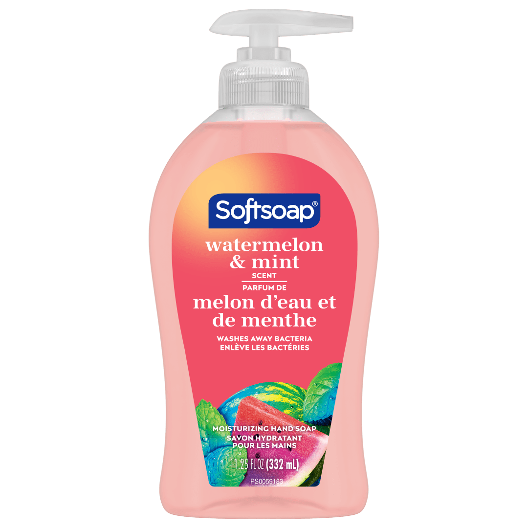 Softsoap Hydrating 
Liquid Hand Soap Pump, Watermelon & Mint - 332 ML