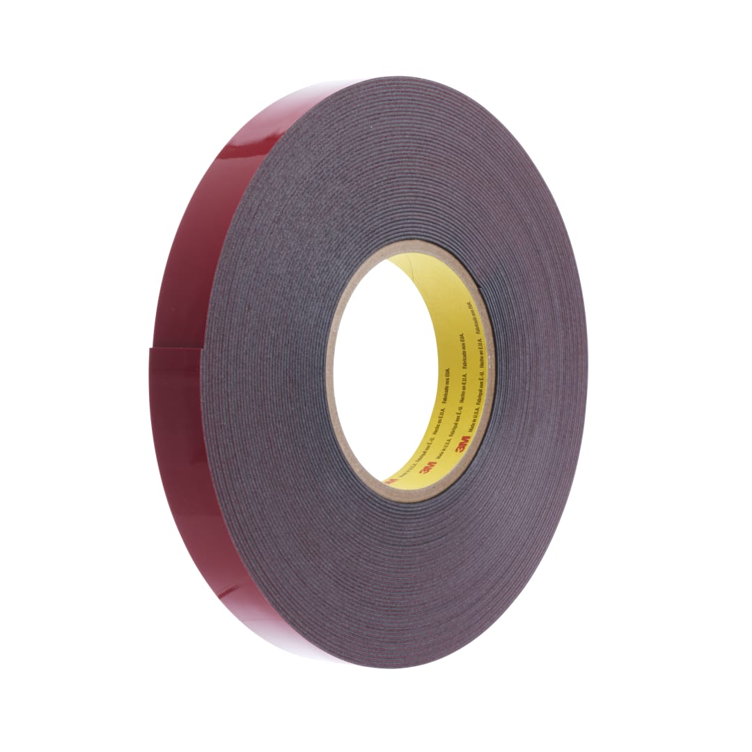3M™ Acrylic Foam doppelseitiges Klebeband GTE6208F, Grau, 0.8 mm, 8 mm x 110 m