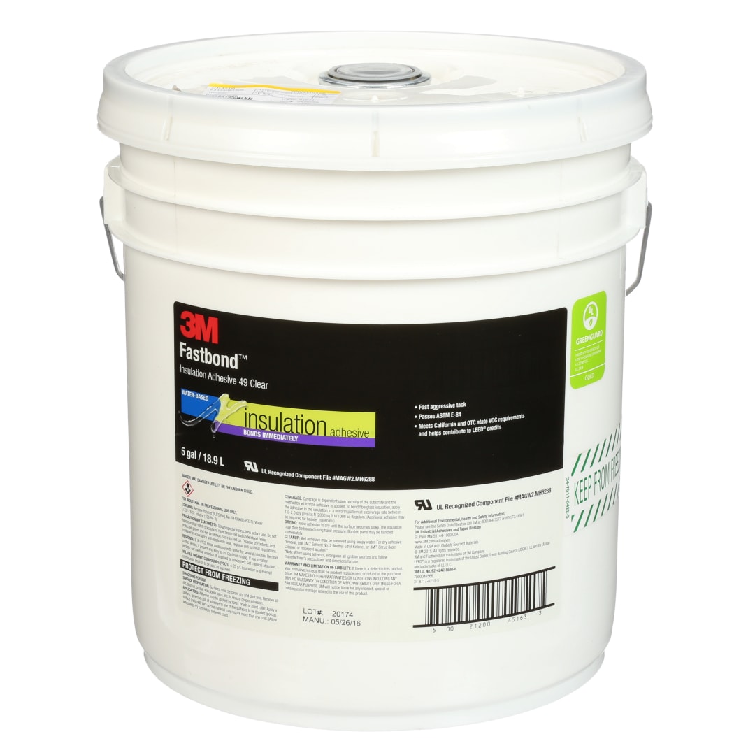 3M™ Fastbond™ Kontakt Yapıştırıcı 49, Şeffaf, 20 L