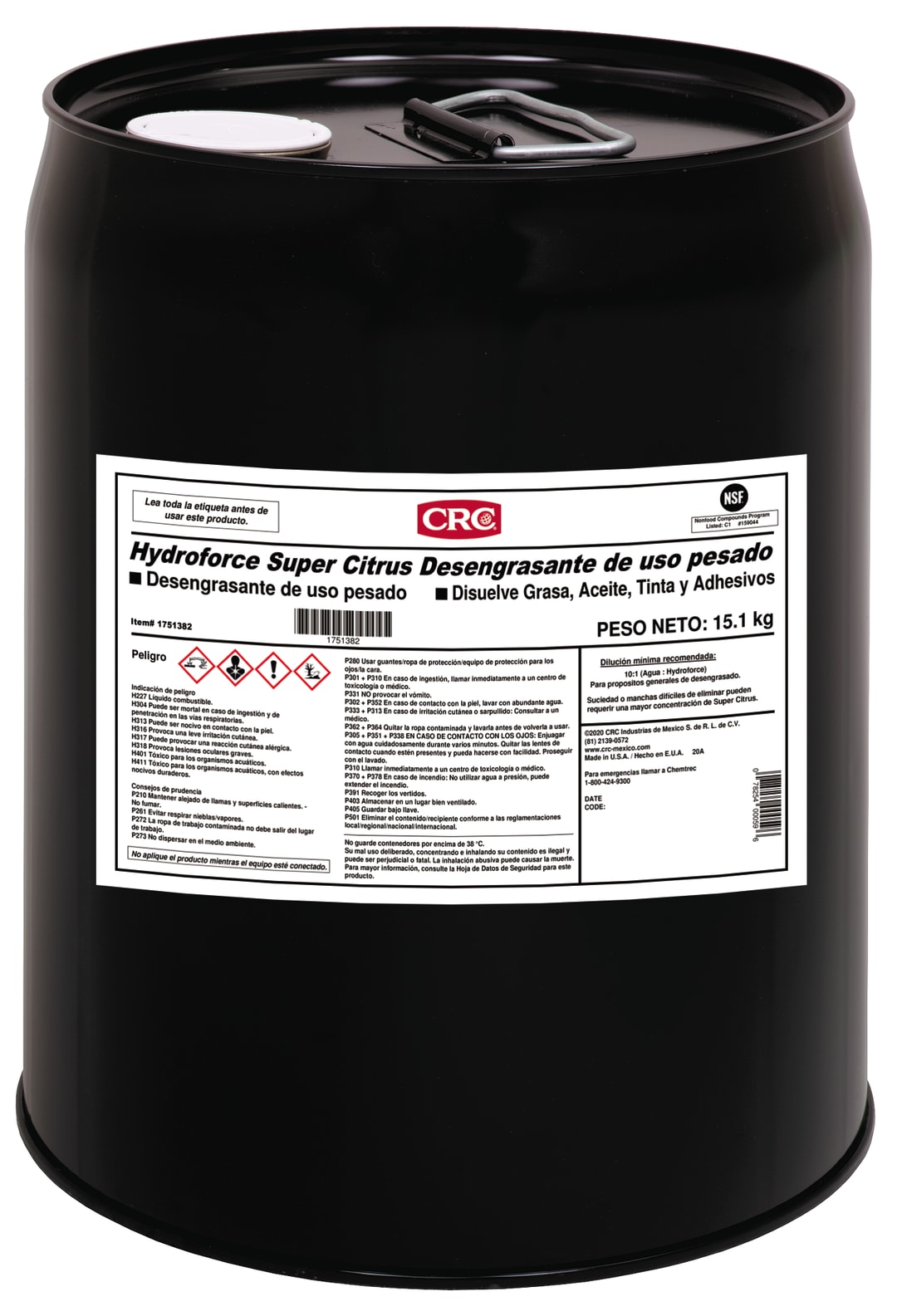 CRC HydroForce Super Citrus Heavy Duty Degreaser 1X5GL