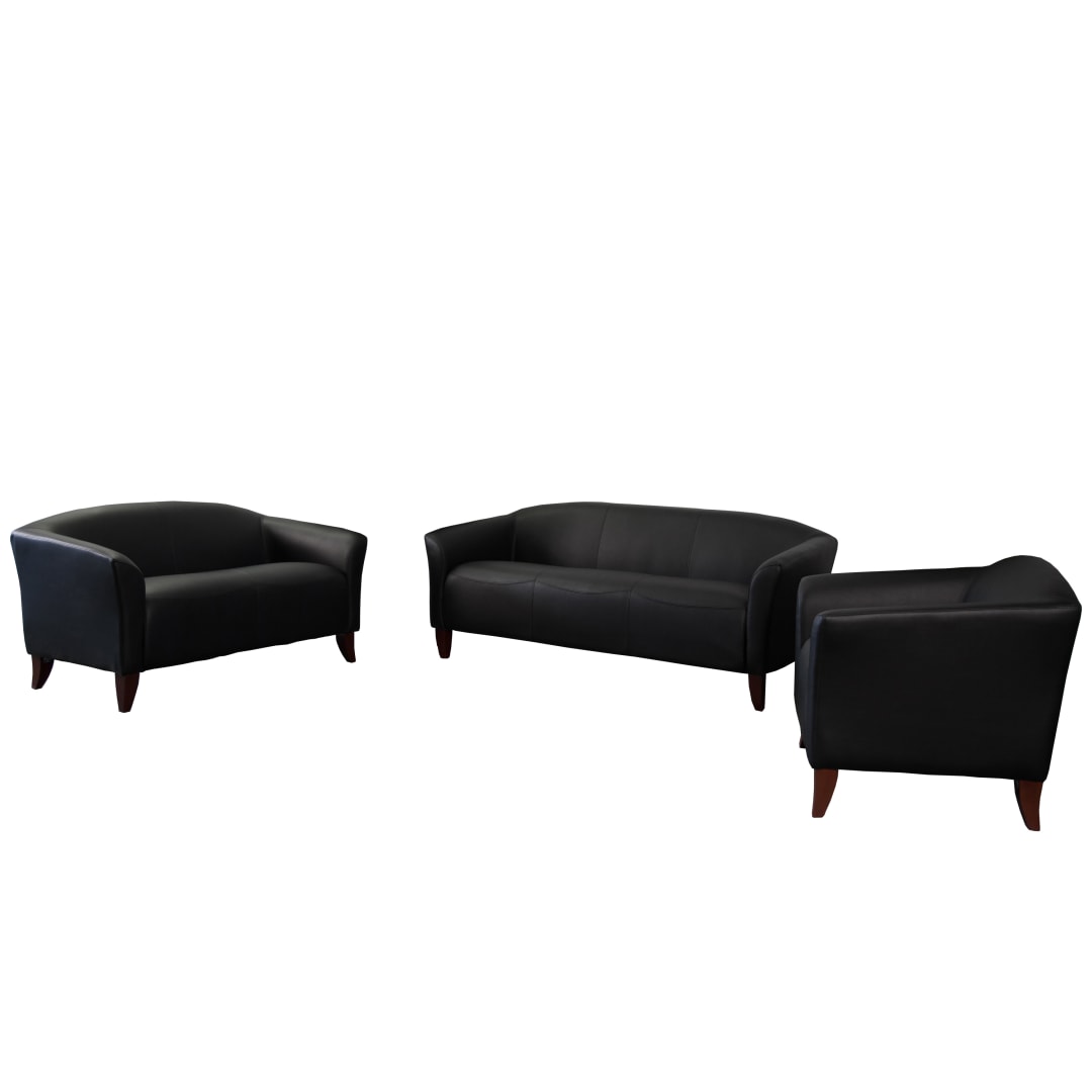 HERCULES Imperial Series Reception Set in Black LeatherSoft