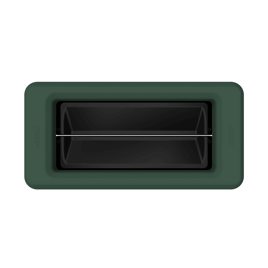 Slimline Rectangular Trash Can Lid with Swing Door - Forest Green