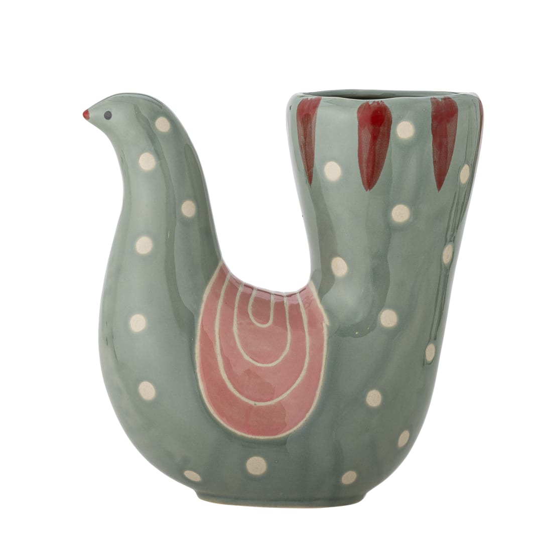 82062732 - Trudy Vase, Blue, Stoneware STOCK: 0